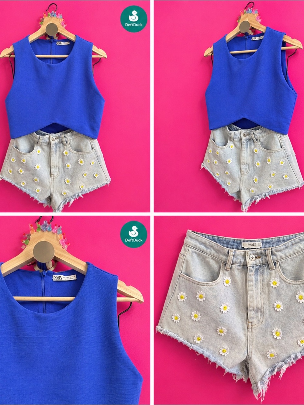 Zara Royal Blue Cropped Tank Top - Women